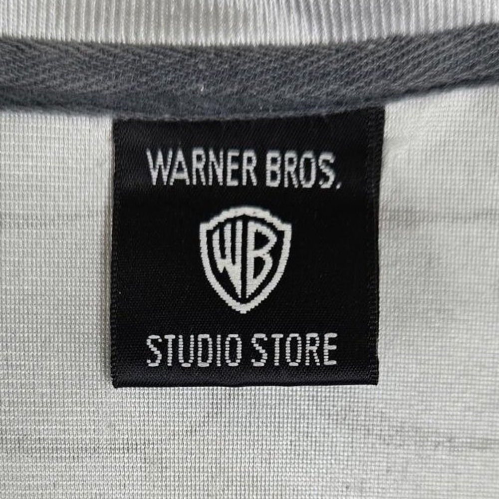 Vintage 1997 Warner Bros Studio Store Sport Polo Shirt Mens Medium Silver Grey - Picture 3 of 10